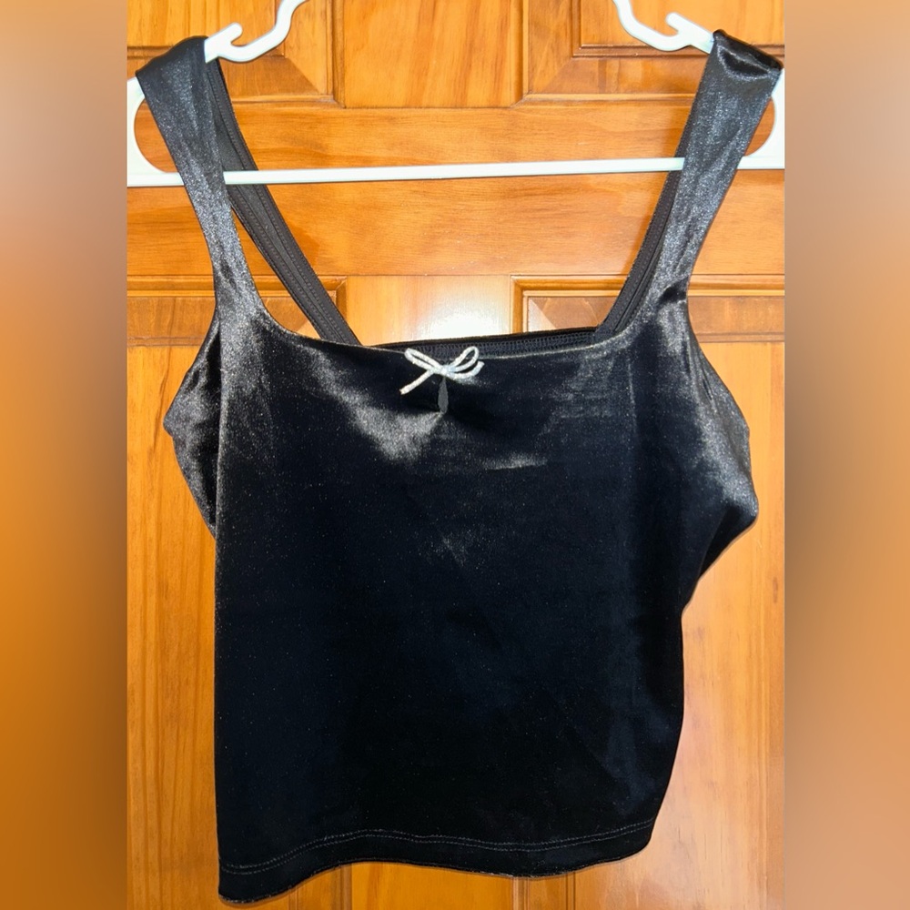 Wild Fable Black Velour Tank Top